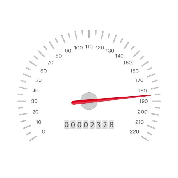 Vector illustration of Car speedometer vector.