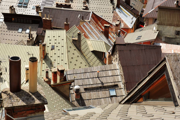 istock Rooftop of Old Town in Briancon 1135324728