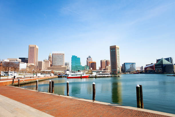 istock Baltimore Inner Harbor marina and skyscrapers, USA 1135327692