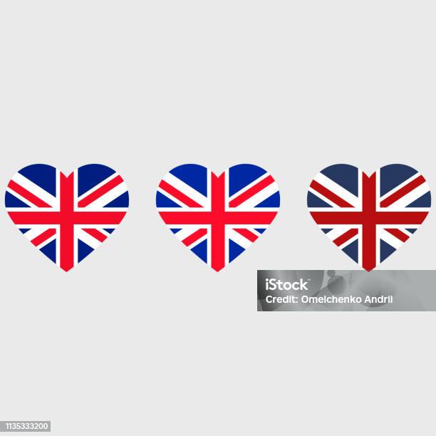 United Kingdom Flag Heart Stock Illustration - Download Image Now - Abstract, Awe, Backgrounds