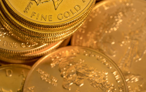 istock Stack of US Treasury Gold Eagle one ounce coins 1135334443