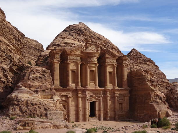 istock Monastery made of Stone in Petra Jordan 1135335631