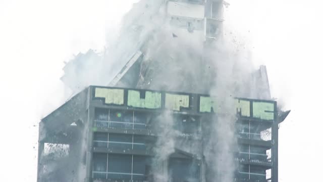 Skyscraper Demolition Blast in Real Time