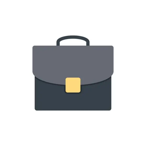 Vector illustration of Briefcase flat icon
