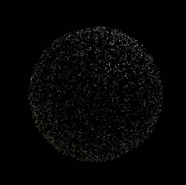 teilchenkugel dicht - astronomy globe three dimensional planet stock-grafiken, -clipart, -cartoons und -symbole