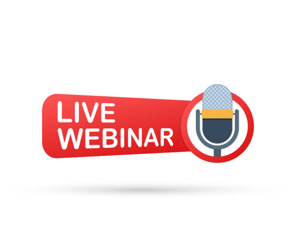 Live Webinar Button, Badge, icon, logo. Vector illustration. Live Webinar Button, Badge, icon, logo. Vector stock illustration. air fees stock illustrations