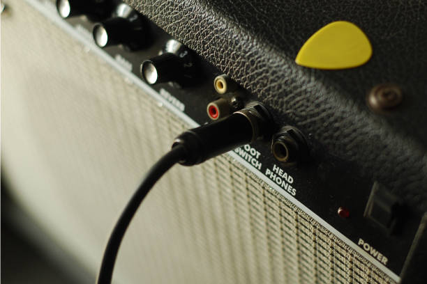 istock guitar ampliflier with cable audio jack 1135342173