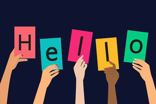 Hello Concept Stock Illustration - Download Image Now - Advice, Arm ...