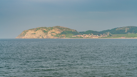 Welsh coast with Llandduno and Craigside, Conwy, Wales, UK