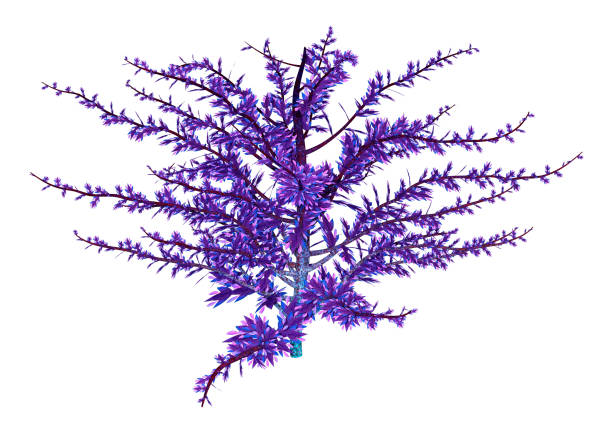 3D rendering of a fantasy alien plant isolated on white background