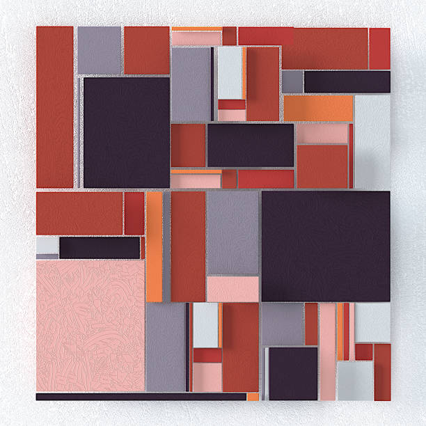 istock Abstract background of quadrangles, three-dimensional image with texture. 1135345246