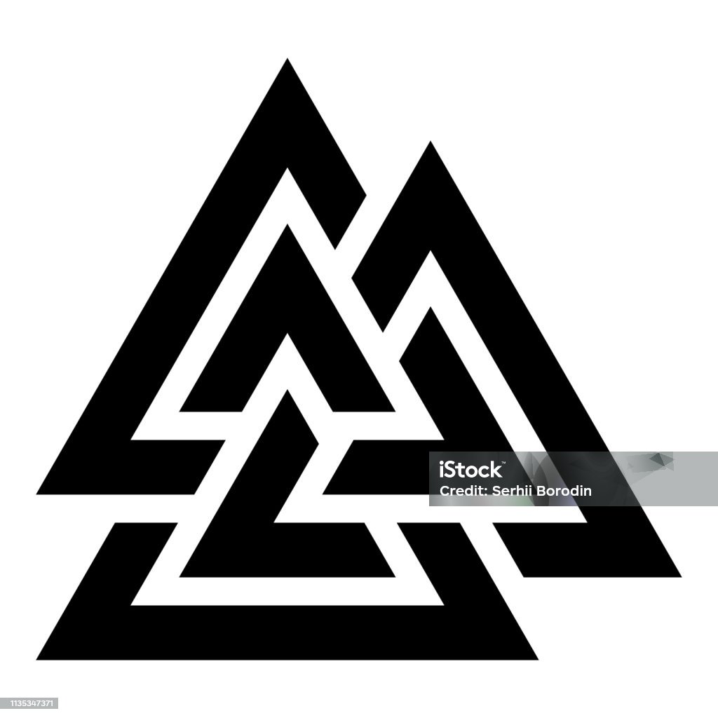Biểu Tượng Biểu Tượng Valknut Biểu Tượng Màu Đen Vector Minh Họa ...