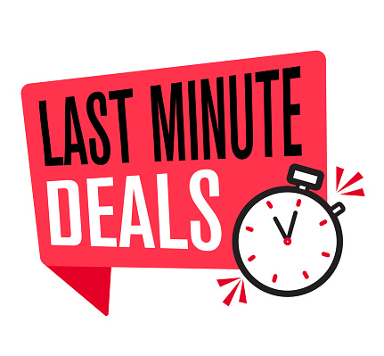 last minute deals banner, vector illustration, last minute deals banner, vector illustration