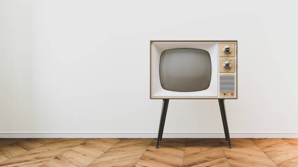 istock Retro old tv set on background 1135348228