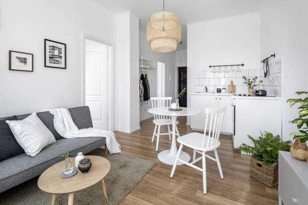 istock Apartment with open living room 1135356850