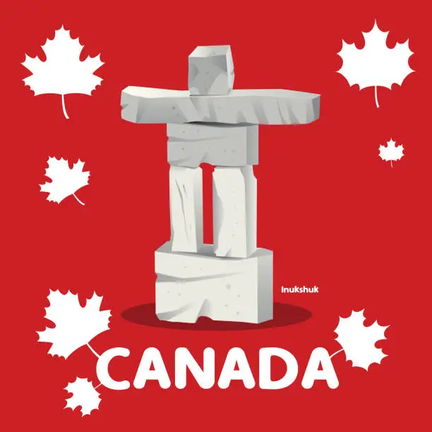 Vector illustration of Inuksuk