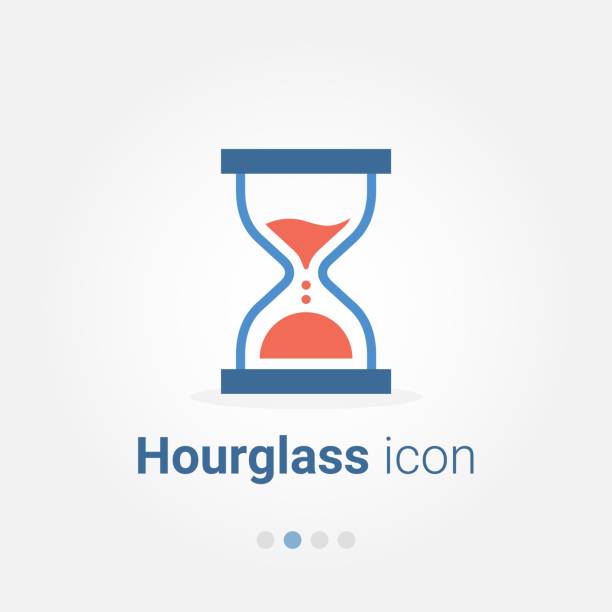 значок вектора песочных часов - hourglass stock illustrations