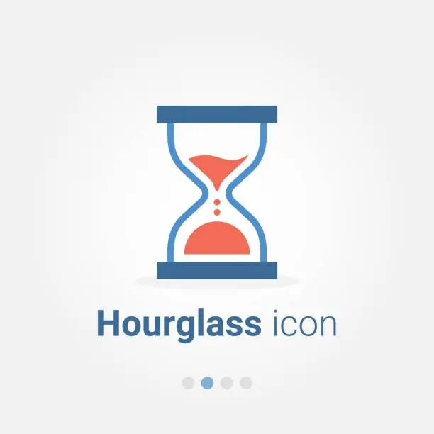 Vector illustration of Hourglass vector icon
