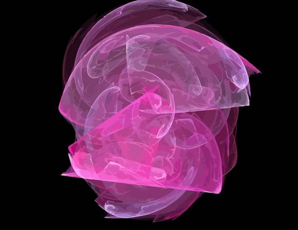 istock image of one Digital Fractal on Black Color 1135362974