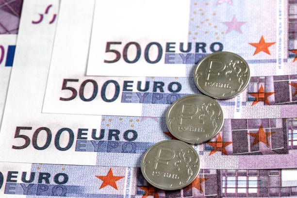 istock Money, ruble, euro, iron coin 1135365429