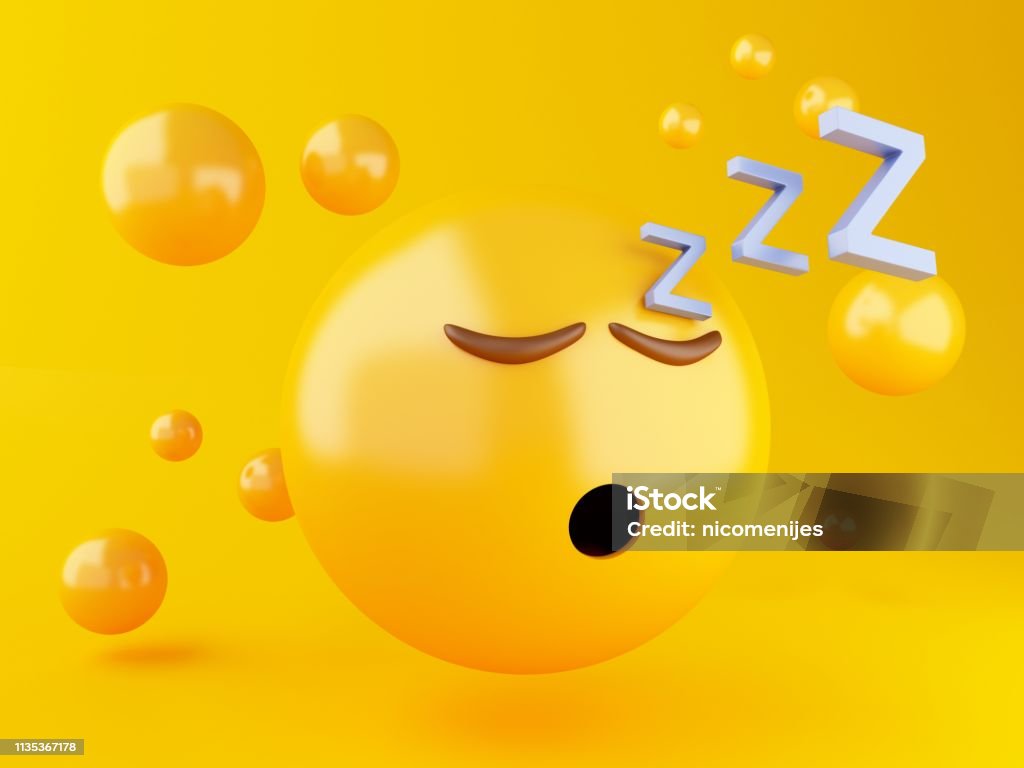 3d 잠자는 이모티콘 잠자기에 대한 스톡 사진 및 기타 이미지 - 잠자기, 이모티콘, 감정 - iStock