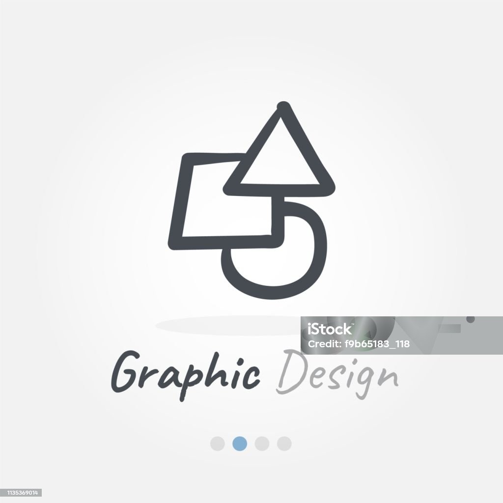 Graphic Design doodle icon Arrow Symbol stock vector