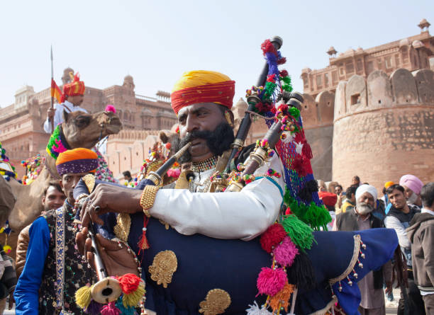 festival de chameau dans l'état du rajasthan, inde - bikaner photos et images de collection