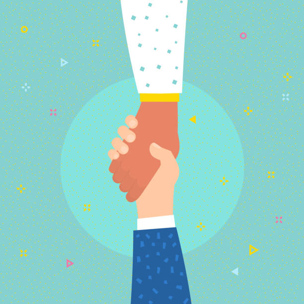 Concept of help. Hand holding hand for help and hope. Concept of help. Hand with dark skin holding hand with white skin for help and hope. Flat design, vector illustration beg alms stock illustrations