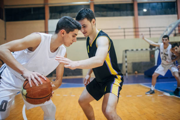 istock Basketball players during game 1135372887