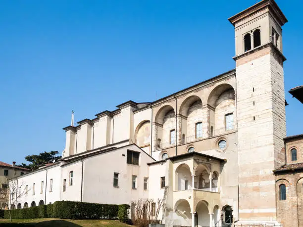 Travel to Italy - ancient Basilica of San Salvatore of Santa Giulia Monastery in Brescia city, Lombardy