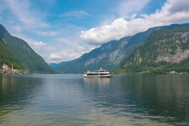 istock View idyllic Alpine mountains and lake in Hallstatt 1135376227