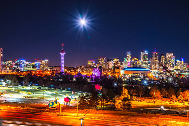 istock Full Moon at Night Over Downtown Denver in Colorado 1135378150