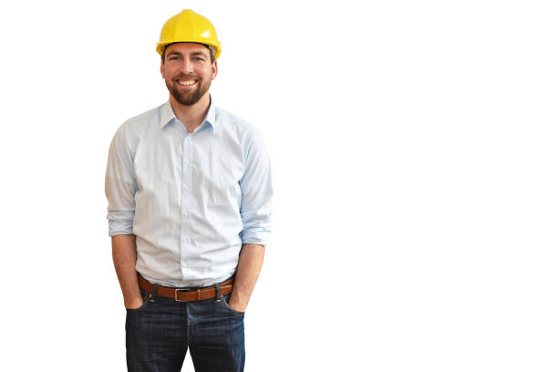 istock portrait of a successful engineer in mechanical engineering in industry on white background 1135380839