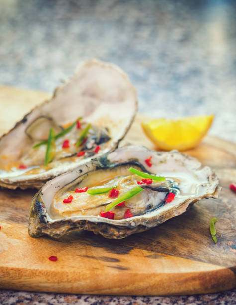istock Fresh Tasty Open Oysters 1135385317