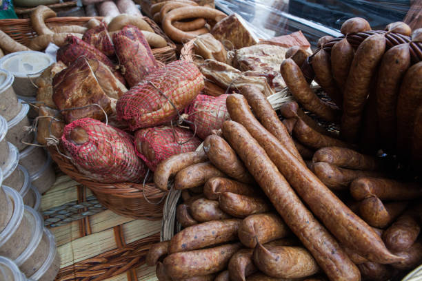 istock Lithuanian delicacies, sausage, bacon, bacon 1135386371