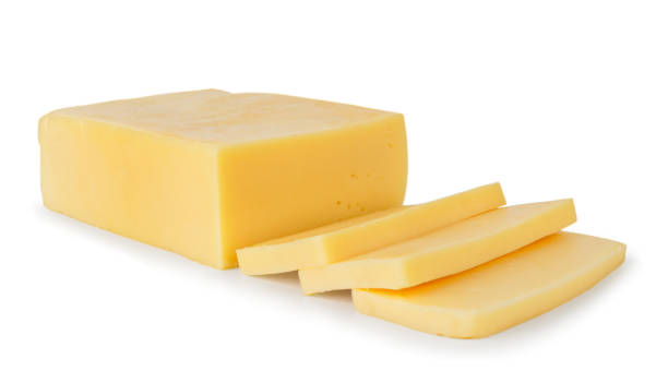 istock Cheese sliced close-up on a white. isolated 1135387031