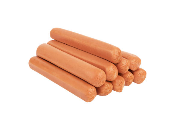 istock Hot dog sausages isolated on a white background. 1135387057