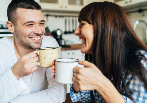 istock Happy morning couple 1135387781