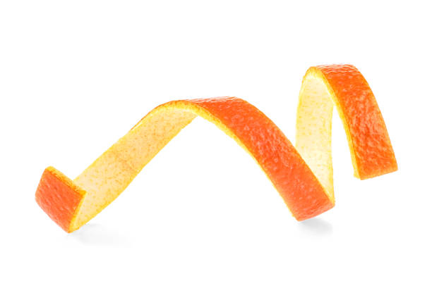 istock Orange peel isolated on white background 1135389240