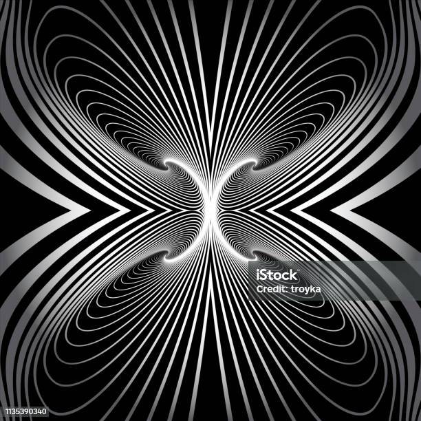 Abstract Pattern 3d Illusion Lines Texture Stock Illustration - Download Image Now - Butterfly - Insect, Abstract, Angle