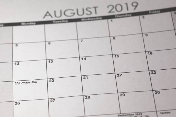 istock US National Aviation Day Concept. 19 August 2019 calendar 1135391115