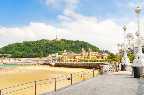 San Sebastian beach Concha with embankment, Pais Vasco, Spain
