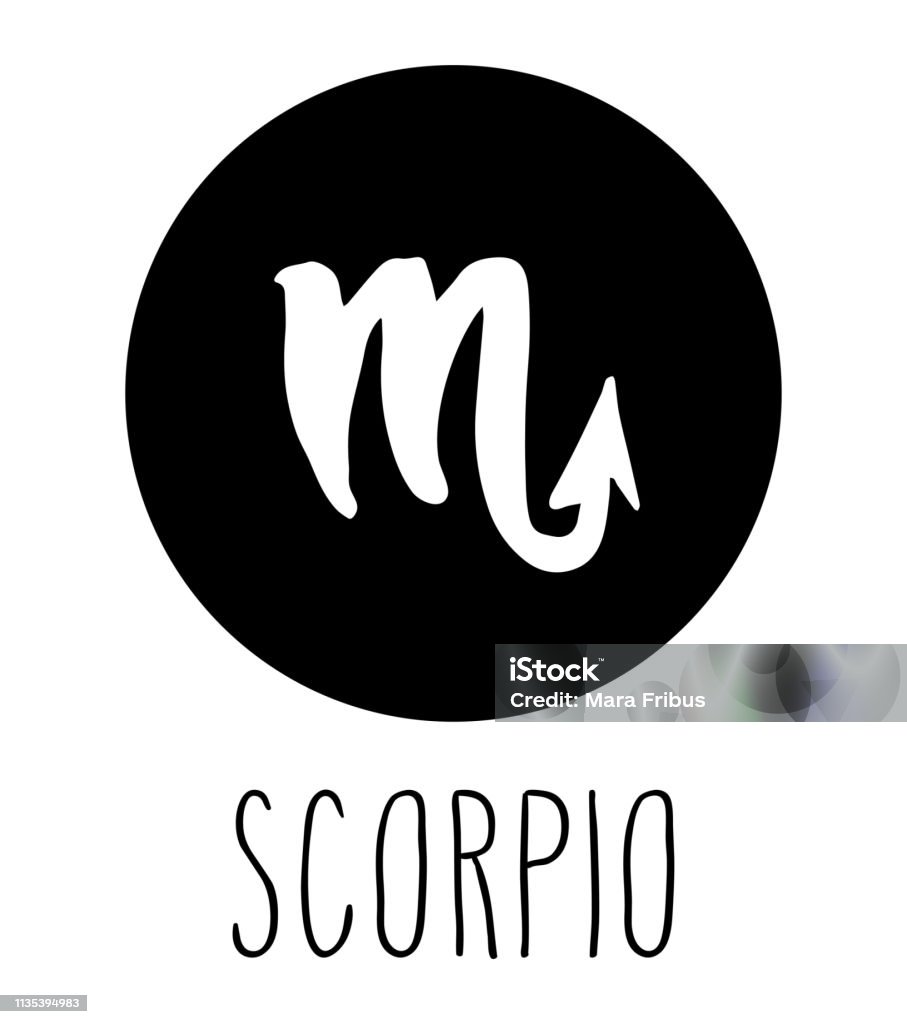 Scorpio hand drawn Zodiac sign Scorpio hand drawn zodiac sign. Astrology design element. Vector graphic illustration in black circle isolated over white. Astrology stock vector Scorpio hand drawn Zodiac sign Scorpio hand drawn zodiac sign. Astrology design element. Vector graphic illustration in black circle isolated over white. Astrology stock vector
