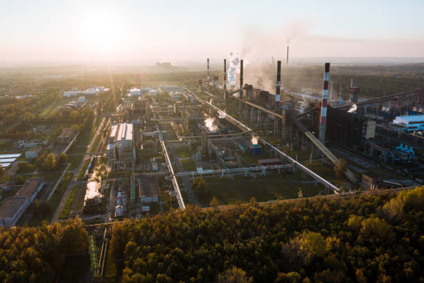 istock industrial landscape with heavy pollution 1135395873