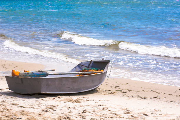istock Lifeboat on the beach 1135396089