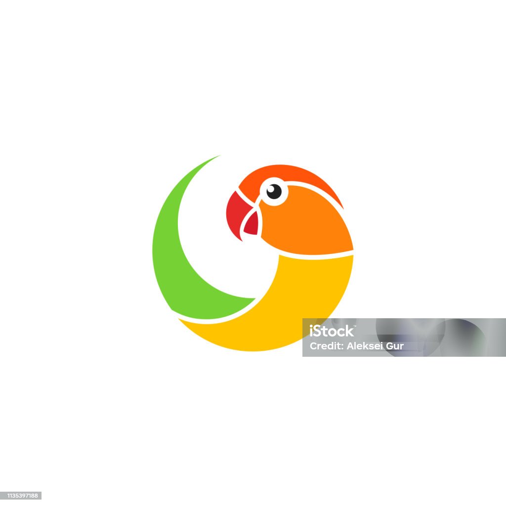Exotic parrot. Lovebird Vector illustration (EPS) Abstract stock vector