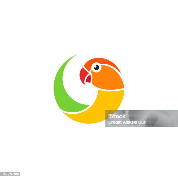 Exotic Parrot Lovebird Stock Illustration - Download Image Now - Abstract, Animal, Animal Wildlife