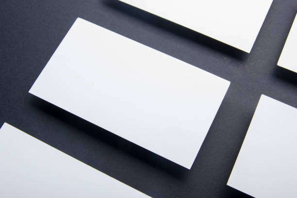 istock Business cards blank. Mockup on color background. Flat Lay. copy space for text 1135400807
