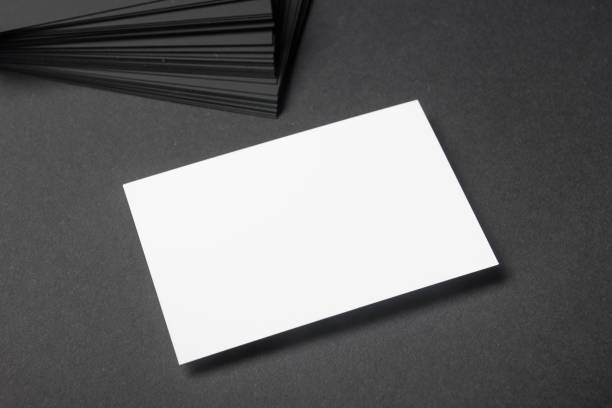istock Business cards blank. Mockup on color background. Flat Lay. copy space for text 1135400886