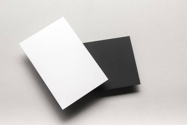 istock Business cards blank. Mockup on color background. Flat Lay. copy space for text 1135400949